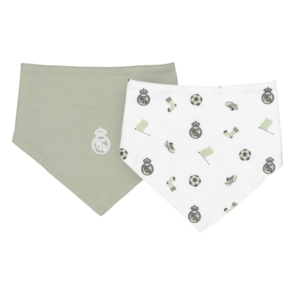 Set 2 Baby Bandanas Green/White Real Madrid